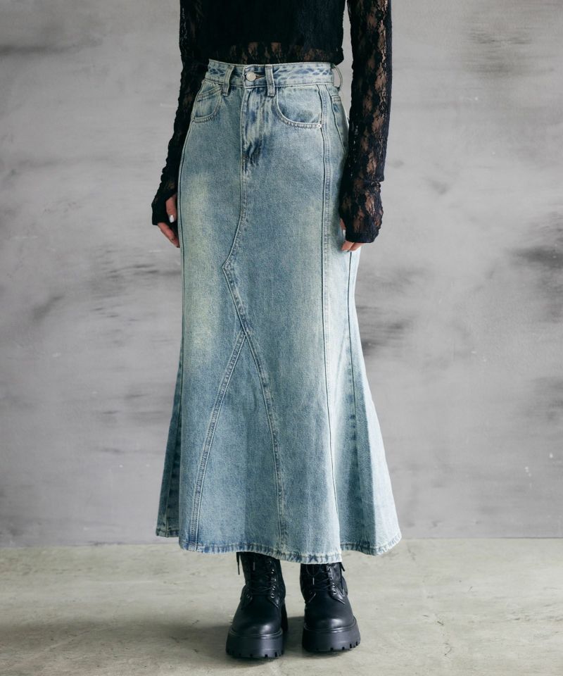 ウォッシュマーメイドデニムスカート | レディスファッション ENVYM（アンビー）公式通販サイト