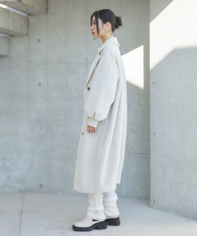 ENVYM ブラウン オーバーサイズ ファーコート ベルト付き 予約販売】 オーバーサイズ ステンカラーコート | KISHIKA