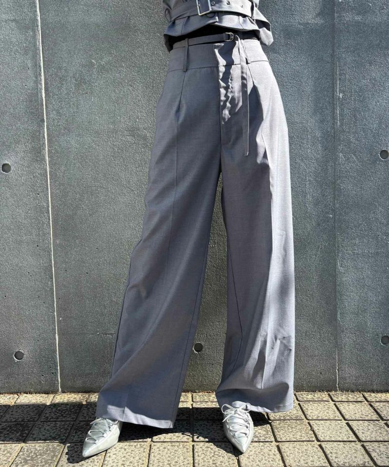 【関税込み】Kijun ブラック カラースリット トラウザーズ TGC着用】バックスリットスラックスパンツ | レディス
