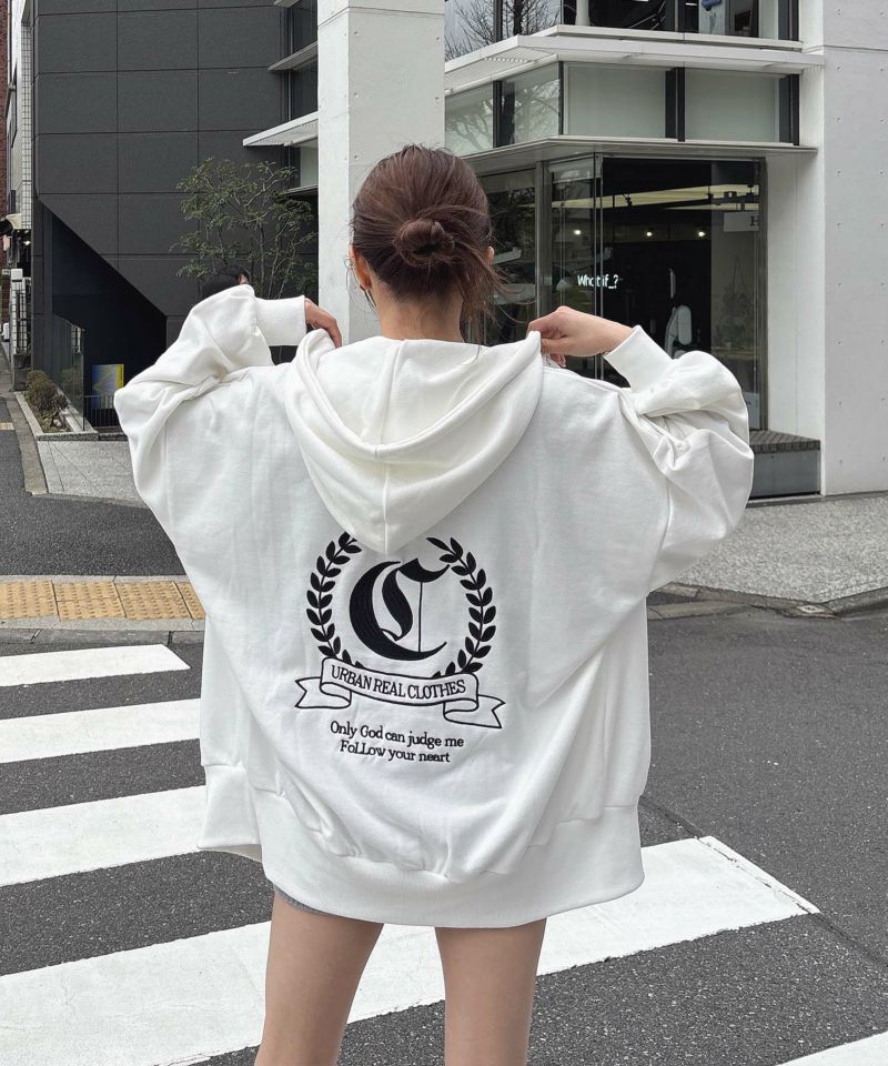 エンブレムルーズパーカー | レディスファッション ENVYM