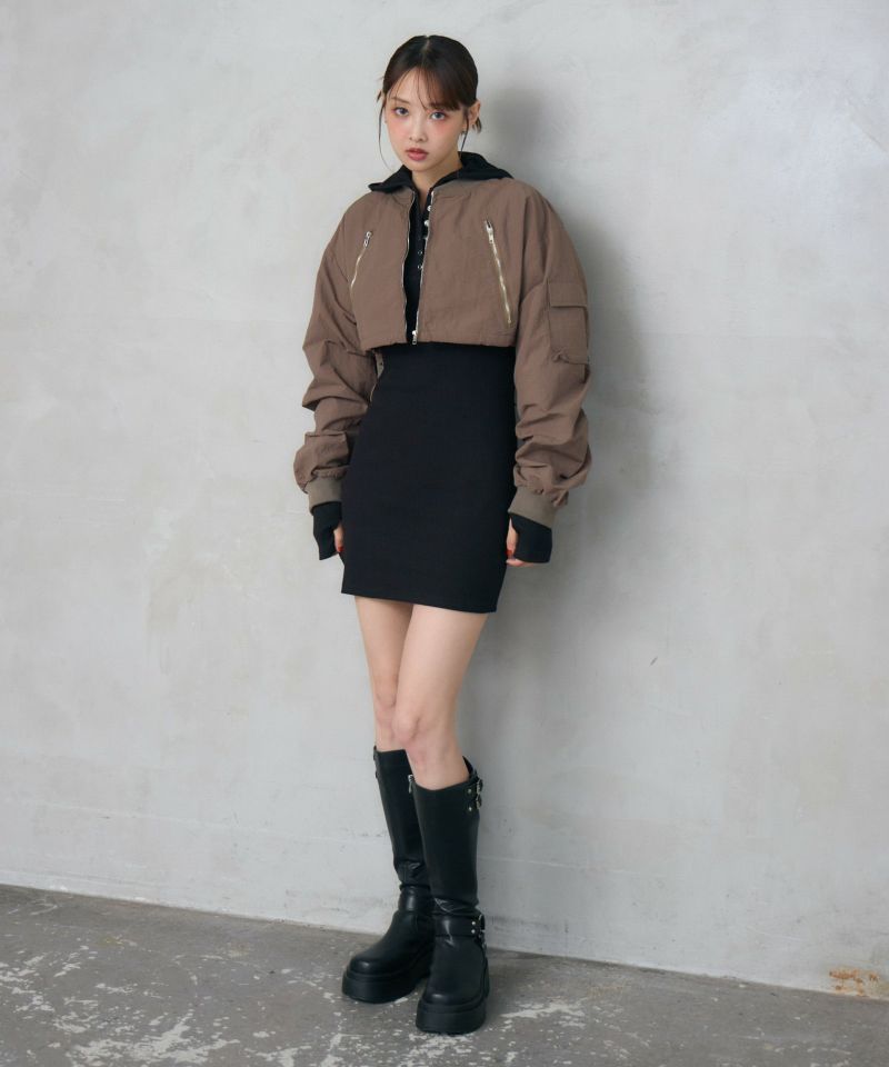 新品未使用¥46.200【Untitアンティット】ウールショートブルゾン　日本製 アンゴラウール Aラインショートコート（01-15WI03-204）｜K.T