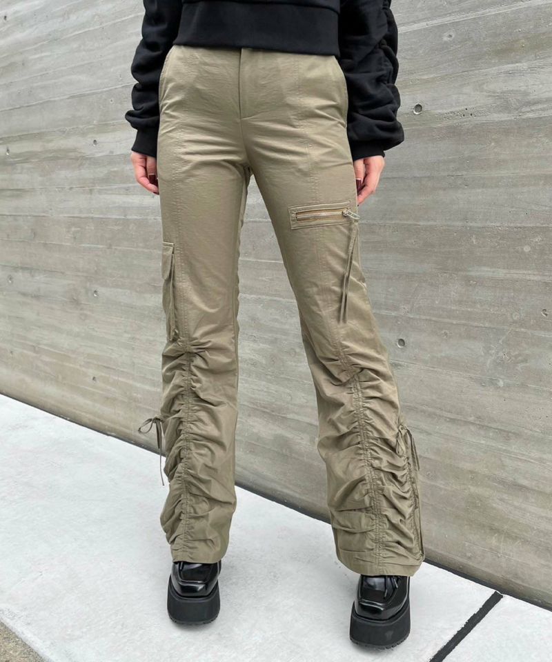 seyto（セイト）の「Jacquard glossy wide flare pants