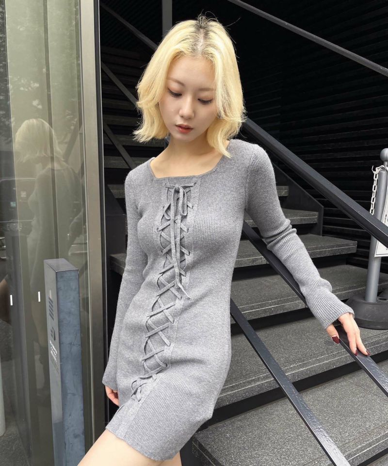 ⭕ENVYM⭕ワンピース✨タイトワンピ　ドレス スラッシュカッティング　ニット ENVYM（アンビー）の「スラッシュカッティングKnit OP