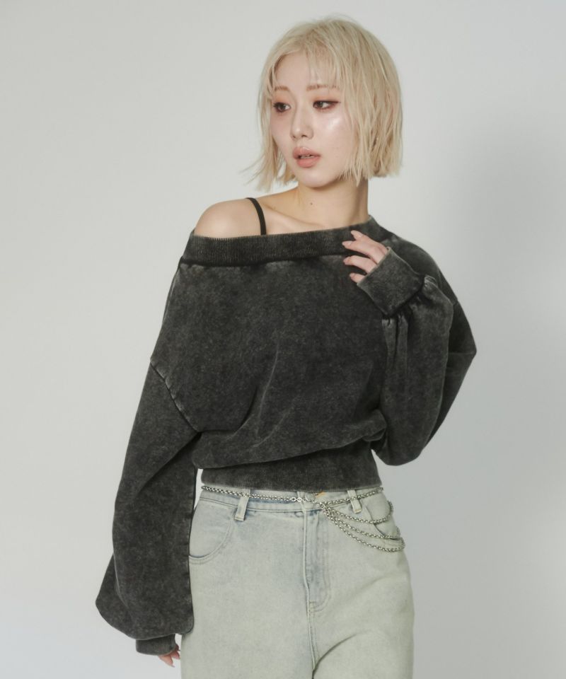 ピグメントオフショルスウェット | レディスファッション ENVYM