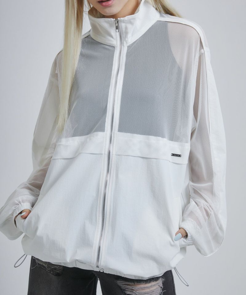 メッシュドッキングブルゾン | レディスファッション ENVYM（アンビー