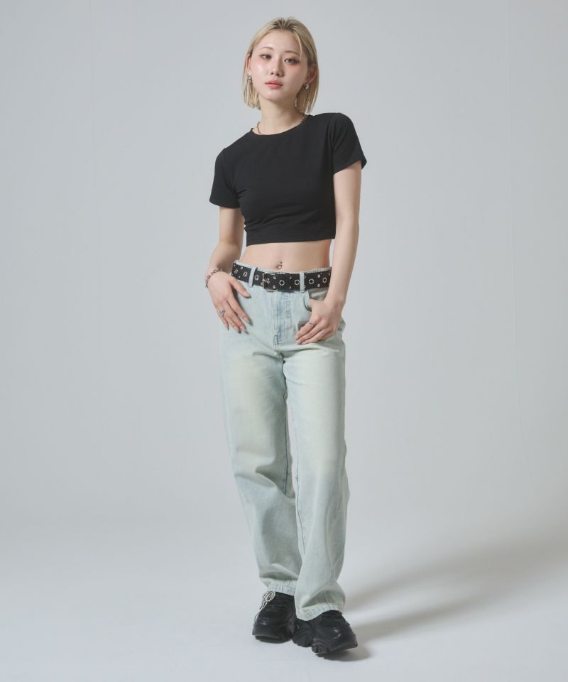 クロップドベージックTシャツ | レディスファッション ENVYM