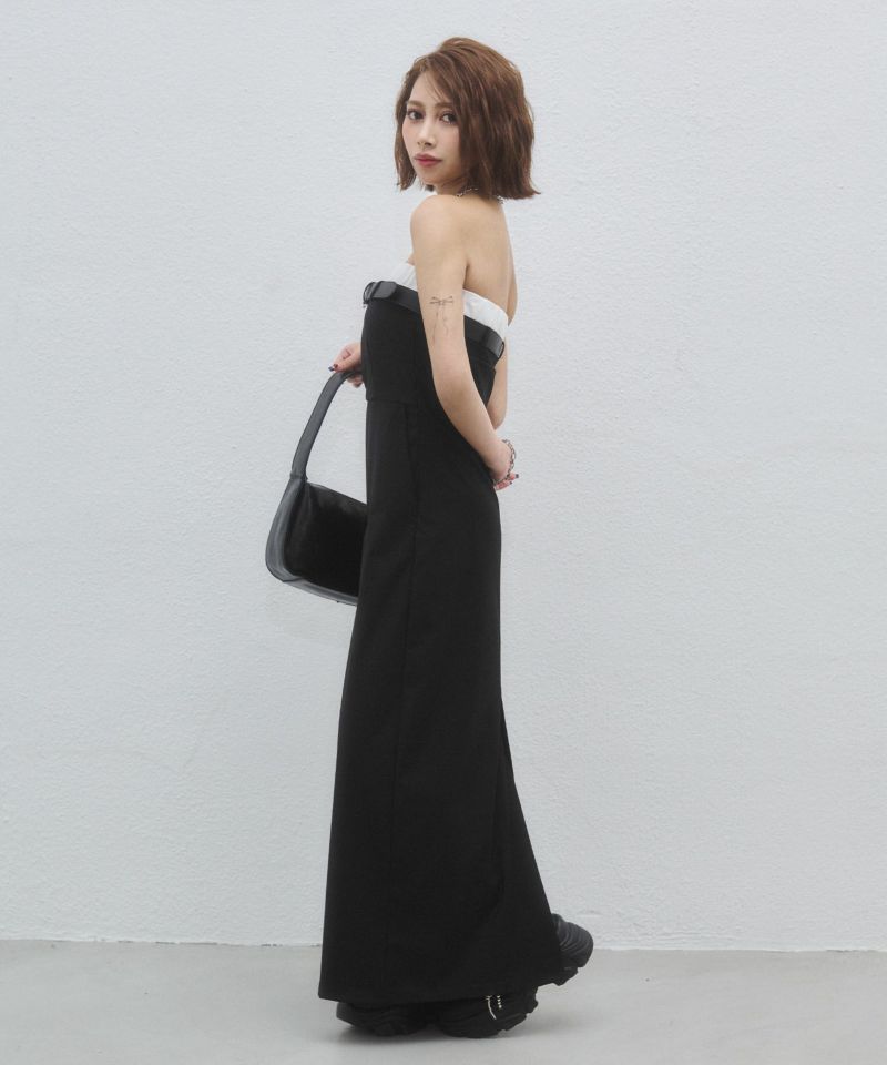【美品】　&g’aime　アンジェム　ストライプレイヤードワンピース &g'aime（アンジェム）の「【&g'aime】ストライプレイヤード