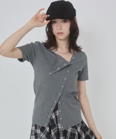 【在庫限り】ENVYM ストライプ　スエット　トレーナー　クロップド丈　完売 スウェット・パーカー | レディスファッション ENVYM（アンビー