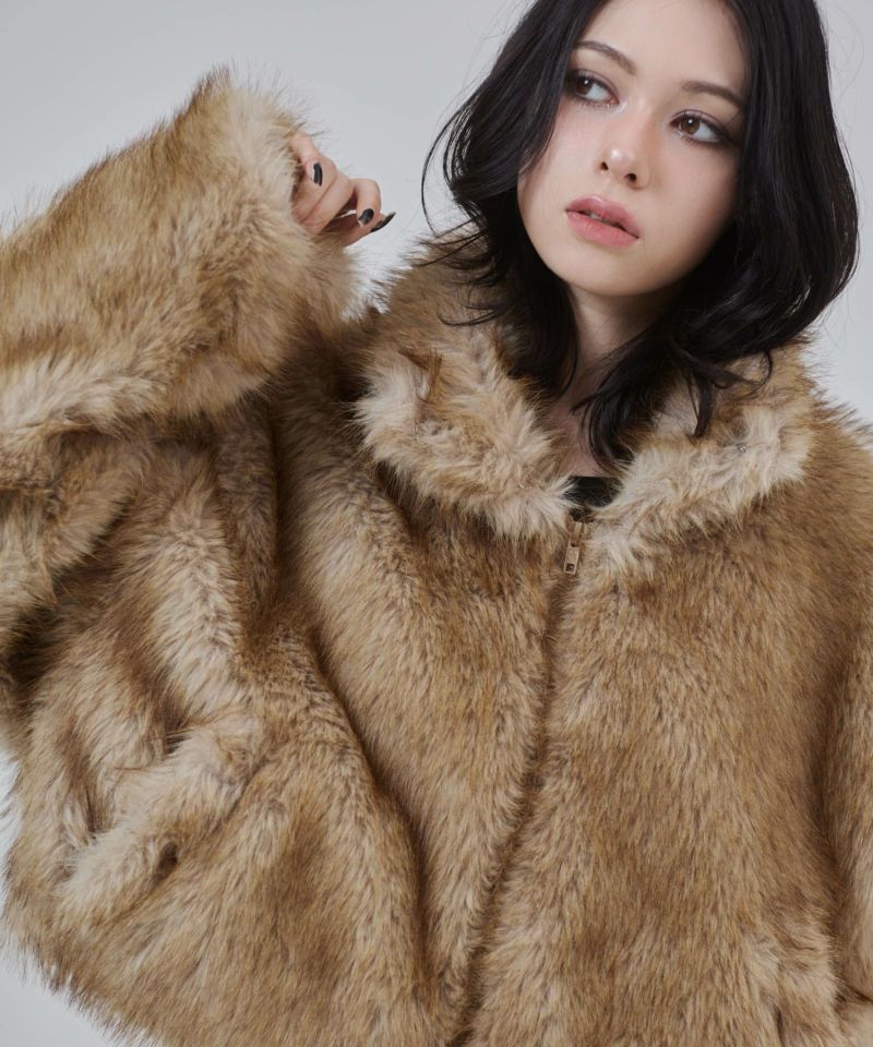 ENVYM フェイクファーショートジャケット フェイクファー ショートジャケット（その他アウター）｜ENVYM