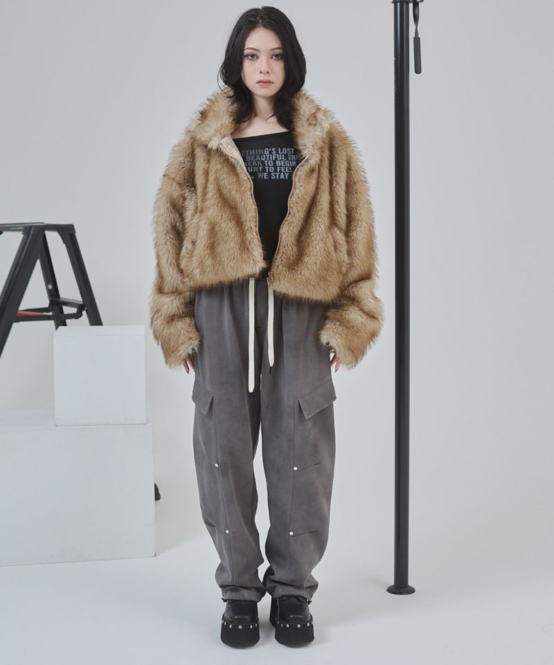 ENVYM フェイクファーショートジャケット フェイクファー ショートジャケット（その他アウター）｜ENVYM