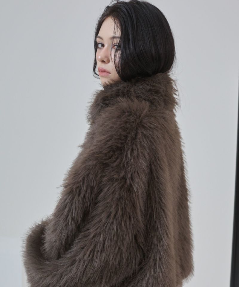 ENVYM フェイクファーショートジャケット フェイクファー ショートジャケット（その他アウター）｜ENVYM