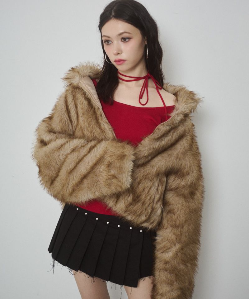 ENVYM フェイクファーショートジャケット フェイクファー ショートジャケット（その他アウター）｜ENVYM