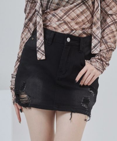 かよちゃん❤️⭐️A432⭐️ ENVYM ♥ ハイウエスト カットオフ スカート かよちゃん❤️⭐️A432⭐️ ENVYM ♥ ハイウエスト カットオフ