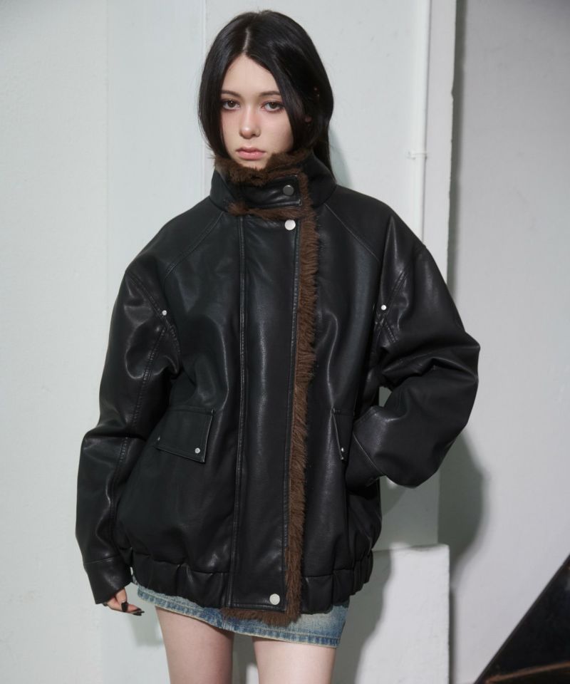 専用　オーストリア製 EuroVintage アンノウン ユニセックス ブルゾン ファードッキングブルゾン | レディスファッション ENVYM（アンビー